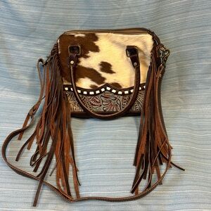 Myra Bag Conceal Carry Hair-On Leather Purse